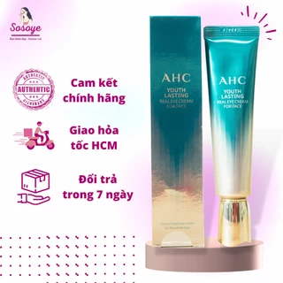 Kem Dưỡng Mắt Chống Lão Hoá AHC Youth Lasting Real Eye Cream For Face 12ml/30ml (Mẫu 2021 Xanh Ngọc)