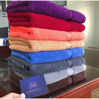 Khăn tắm khăn gội khăn mặt LOTUS TOWEL xuất Cotton mềm mại, thấm hút, kháng khuẩn