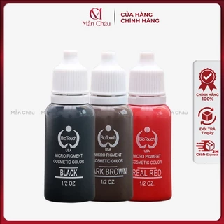 Mực Học Bio tập làm môi mày mí trên da tập  3 màu Đỏ Đen Nâu size 15ml