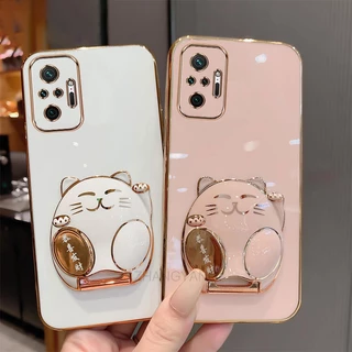 ốp lưng Redmi note 10 Pro Redmi note 10 ốp điện thoại TPU Silicon Mềm Họa Tiết Mèo 3D Có Giá Đỡ Cho Redmi note 10 Pro Redmi note 10