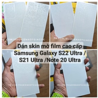 Miếng dán ppf film skin lưng tổ ong , hoạ tiết kính vỡ Samsung Galaxy S22 Ultra / S21 Ultra / Note 20 Ultra