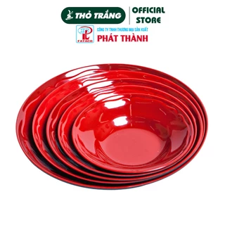 Dĩa Bèo màu đỏ đen nhựa Melamine cao cấp Fataco Việt Nam nhiều size