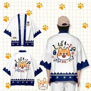 Áo Khoác Kimono In Hình Mèo Shiba Inu Neko 3D Thời Trang Mùa Hè Cho Nam Và Nữ