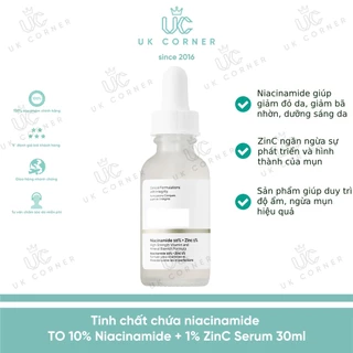 Tinh chất dành cho da mụn TO The Ordinary Niacinamide 10% + Zinc 1%