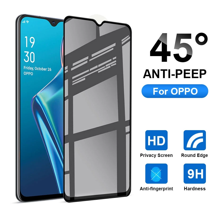 Kính cường lực chống nhìn trộm full màn cho OPPO A5s A3s F11 Pro A55 A15 A15s A95 A96 A32 A33 A94 A93 A12 A12e A52 A72 A92 A53 A53s A3S A5 AX5 A5S AX5s A55 A57 A7 A77s A78 A17 A9 A91 A31 A16 A16k A16e A17 A17K A18 A38 A58 A79 Reno 2 3 4 5 6 7 8 Pro 8T 11F