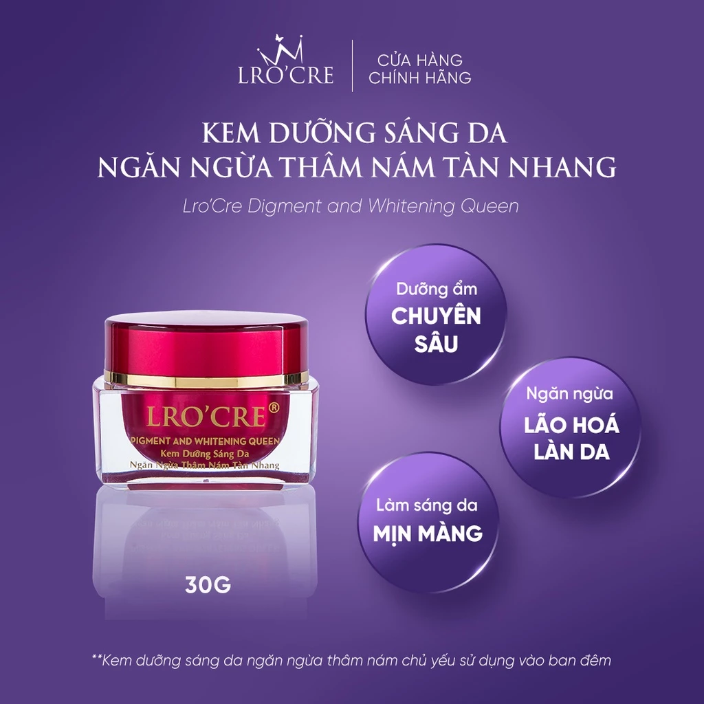 Kem ngăn ngừa thâm nám tàn nhang/ Pigment and Whitening queen/ 20g