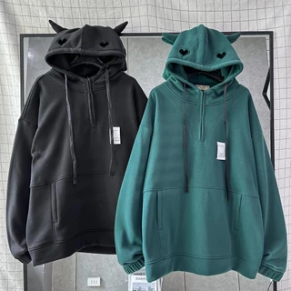 Áo Hoodie DEMON thu đông phong cách UNISEX nam nữ - áo khoác nỉ vải mềm mịn, dày dặn GIDI