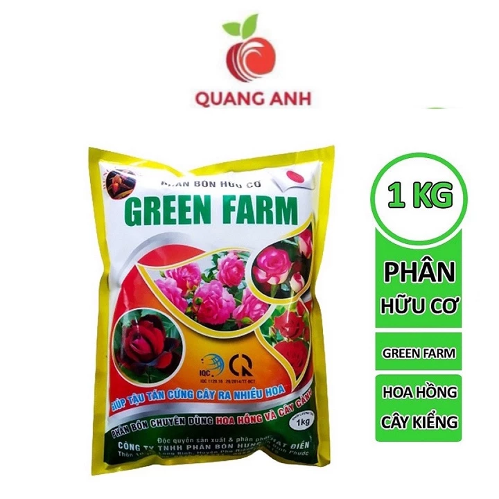 [FreeShip] Phân Bón Hoa Hồng Hữu Cơ GREEN FARM - Gói 1kg