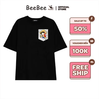 [RẺ VÔ ĐỊCH] Áo thun BEEBEE giả túi hình one piece- GTOP001 (Đen- trắng) 100% COTTON