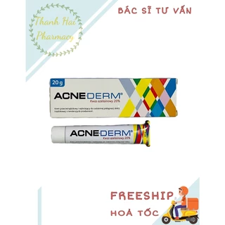 Kem giảm mụn, giảm thâm nám Acnederm -Azelaic acid 20% 20g