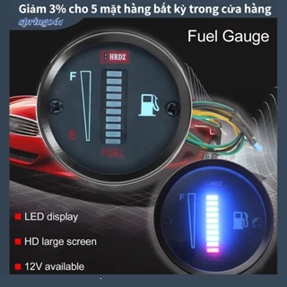 Đèn báo đồng hồ đo nhiên liệu LED 52mm đường kính 12v điện trở có thể điều chỉnh cho xe máy / ô tô