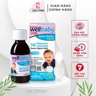 Vitamin tổng hợp Wellbaby Multi 150ml cho bé - của Anh