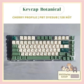 Keycap Botanical màu xanh cho bàn phím cơ