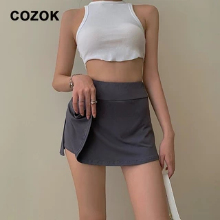 Quần Culottes Thể Thao Lưng Cao Xẻ Tà Quyến Rũ Cho Nữ