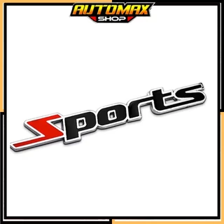 Logo nổi chữ SPORT kim loại trang trí ô tô xe máy phong cách