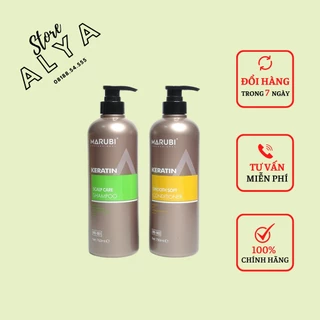 Cặp Dầu Gội Xả Marubi keratin 750ml x 2 | Giảm Rụng Tóc, Phục Hồi Tóc Khô Xơ, Hư Tổn | NK & PP Bởi CTY XNK ALYA VIỆT NAM