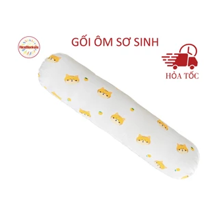 Gối ôm sơ sinh dài 60cm vải Muslin mềm mại