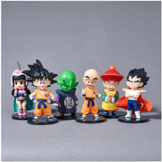 (Sẵn VN) Mô hình Son Goku thủa nhỏ / Bộ 6 nhân vật 7 viên ngọc rồng Songoku - Dragon Ball - Chiều cao 12 cm Chibi