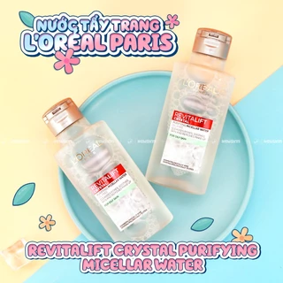 Nước Tẩy Trang L'Oréal Paris Revitalift Crystal Purifying Micellar Water Làm Sạch Sâu Cho Da Dầu