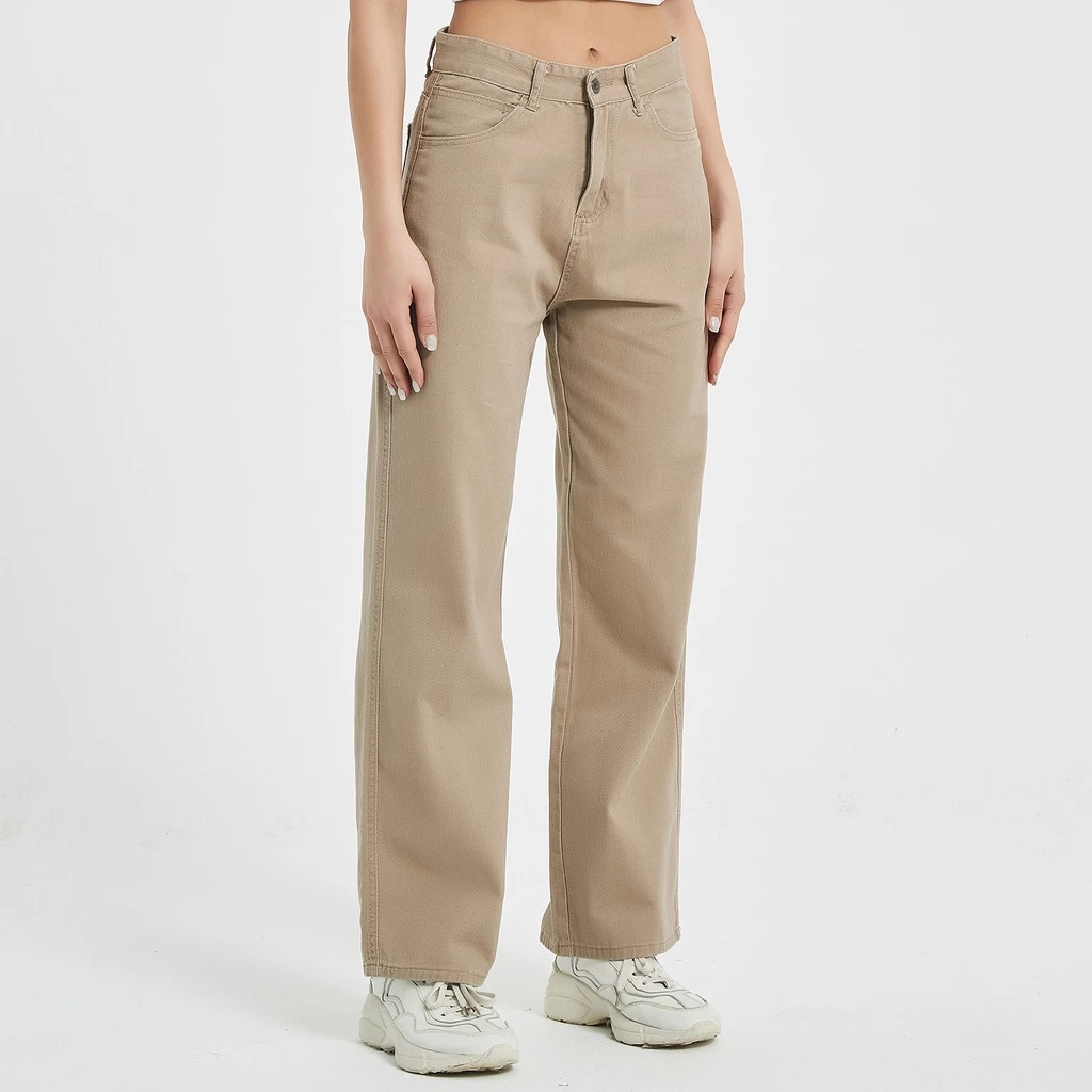 Quần kaki nữ dài ống rộng, lưng cao phong cách công sở Hàn Quốc có Bigsize 2XL (Mã K701)