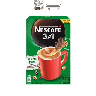 [TẾT XANH LÁ]Cà phê hòa tan Nescafé 3in1 vị rang đậm - công thức cải tiến (Hộp 20 gói)