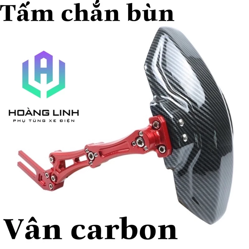 Tấm chắn bùn CNC vân carbon gắn xe điện độ. Hàng Loại 1