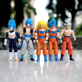 Bộ 5 Mô Hình Nhân Vật Super Saiyan God Sun Goku Vegeta Có Khớp Cử Động Cho Bé