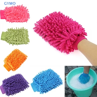 Găng Tay Rửa Xe Hơi 2 Trong 1 Bằng Sợi Vải Chenille Mềm Mại Không Trầy Xước