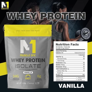 Whey Protein isolate MUSCLE ONE, Sữa tăng cơ giảm mỡ loại 1kg - cobapso1.vn