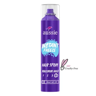 Keo xịt tóc Aussie Instant Freeze phù hợp tạo tóc xoăn thẳng hoặc gợn sóng