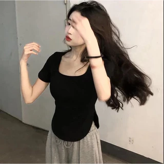 Áo Croptop ngắn tay nữ-Áo hot girl BIG SIZE 40-70kg