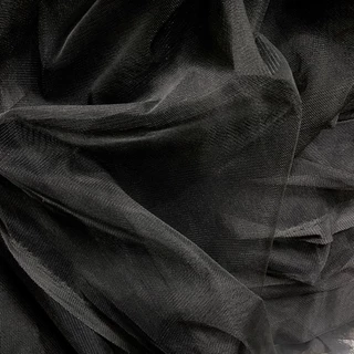 Vải voan lưới đen dày khổ 1.6-1.7m