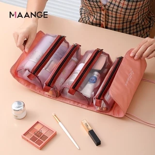 Túi Đựng Mỹ Phẩm MAANGE lưới trong suốt thiết kế đa chức năng đựng đồ trang điểm tiện dụng khi đi du lịch