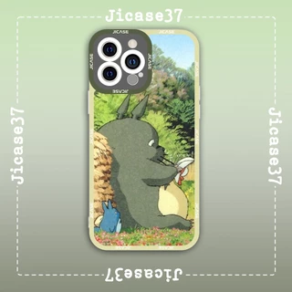 Ốp lưng iphone và samsung xiaomi oppo cạnh vuông Jicase Totoro Hoạt Hình Anime Hàng Xóm Của Tôi là Totoro 