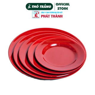 Dĩa Cạn Đỏ Đen nhựa Melamine cao cấp Fataco Việt Nam nhiều size