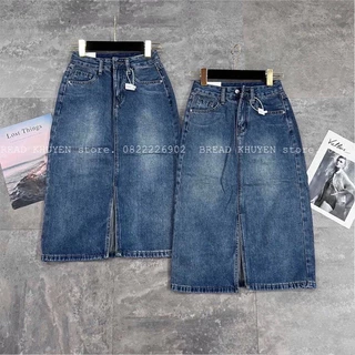 CHÂN VÁY DENIM XẺ TRƯỚC HOT TREND #930