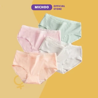 Quần Lót Nữ Cạp Ren MICHOO Cotton Mềm Mại Thoáng Mát Kháng Khuẩn