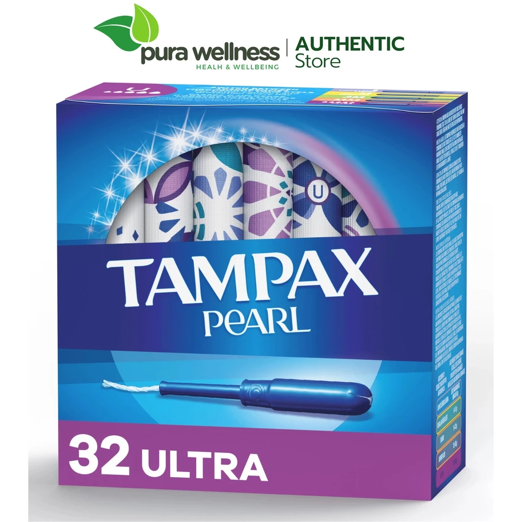 Tampax Tampon Ultra 32 miếng loại 5 giọt cán nhựa siêu thấm không mùi