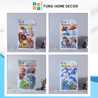 tranh dán tường 3d cho bé hình dán con vật nổi 5D TUNG HOME DECOR 12 mẫu