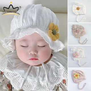 Mũ Tai Bèo Chất Liệu Cotton Mềm Thoáng Khí In Họa Tiết Hoa Xinh Xắn Thời Trang Xuân Hè Cho Bé Gái