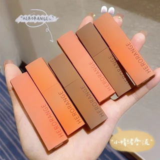 Spot# HERORANGE small emotion lip mud velvet soft fog matte lasting not easy to fade lip glaze lipstick makeup 3.15NA