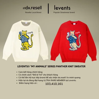 SWEATER (Red,Cream) Levents® "MY ANIMALS" SERIES PANTHER KNIT Unisex dx.resell