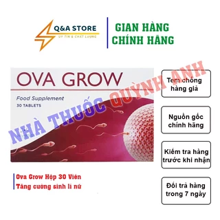 [CHÍNH HÃNG] OVA GROW BỔ TRỨNG TĂNG KHẢ NĂNG THỤ THAI Ở NỮ GIỚI