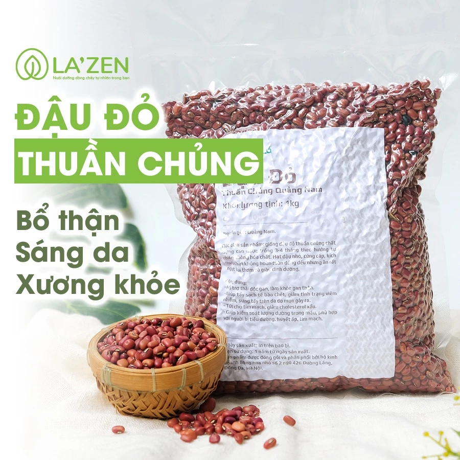 Đậu đỏ nhỏ / Đỗ đỏ nhỏ quê thuần chủng La'zen siêu bở, không chất bảo quản