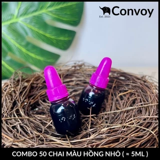 [ Rẻ Bất Ngờ ] Combo 50 Chai Màu Hồng Nhỏ ( ≈ 5ml ) Tiện Lợi Hơn / Màu Nước Mỹ Hoà Chính Hãng / Phụ Gia Thực Phẩm