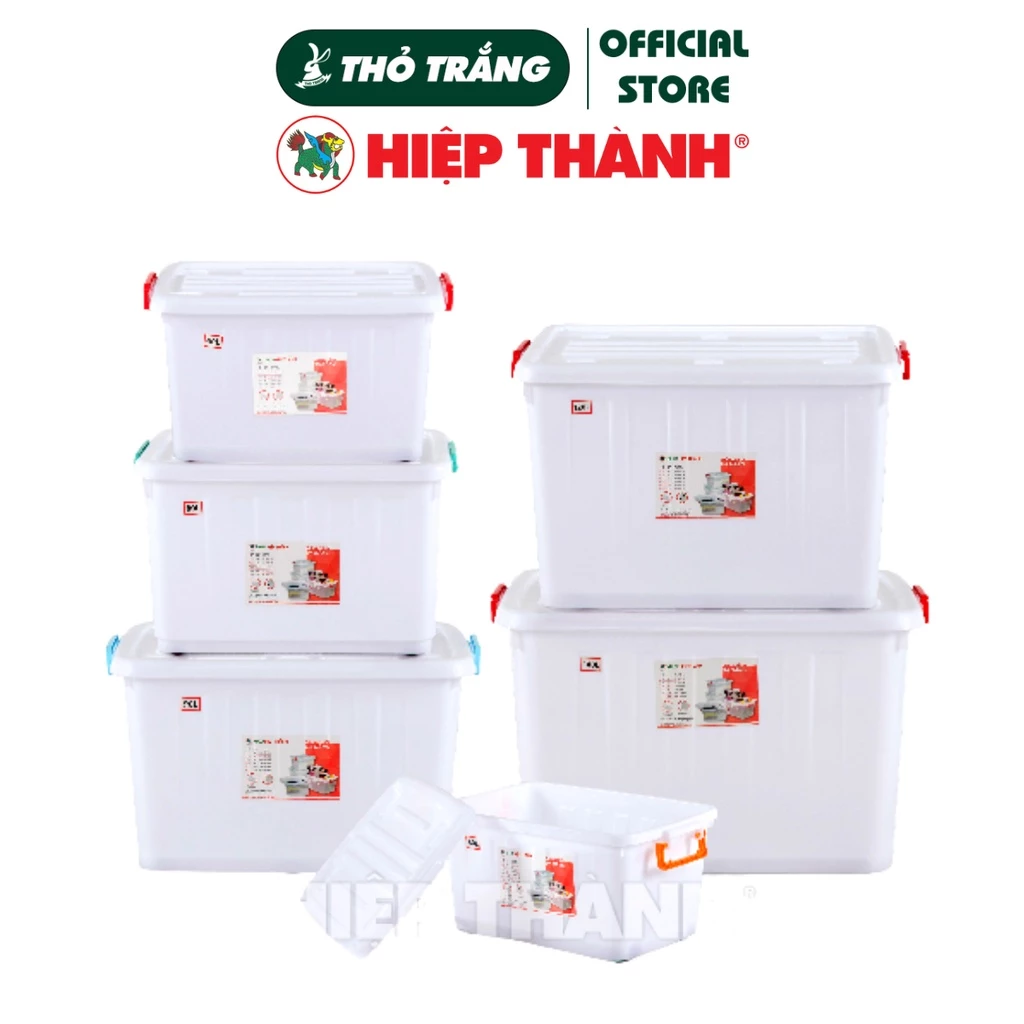 Thùng Nhựa có 4 bánh xe Đa Năng di chuyển dễ dàng (30L - 60L - 80L - 90L - 140L) Đủ Size Lớn Nhỏ Hiệp Thành HI