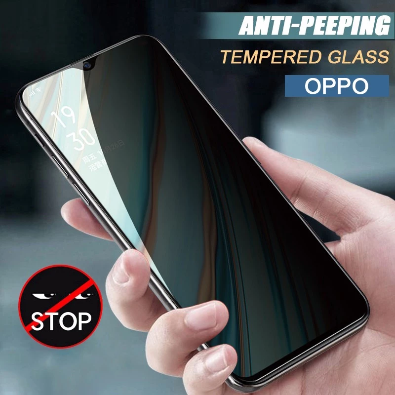 Kính cường lực chống nhìn trộm full màn Cho OPPO F9 F11 Pro A5S A5 A9 2020 A12 A15 A15S A16 A16K A17 A17K A18 A31 A33 A38 A52 A53 A54 A55 A58 A74 A76 A77 A77S A78 A91 A92 A93 A94 A95 A96 A98 Reno 3 4F 5 5F 6 7 8