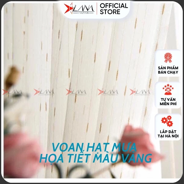 Rèm voan hạt mưa may sẵn- loại 1