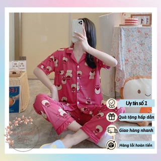 ( Mới Về) Bộ Cotton Mềm Áo Cộc Quần Dài Hình Thù Siêu Cute Hót 2023