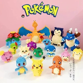 Đồ Chơi Lắp Ghép Lego Pokemon  Mini Mô Hình 3d Pikachu Chất Liệu Nhựa An Toàn Cho Bé